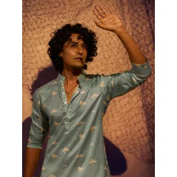 Eleven Brothers Men Printed Regular Kurta with Trousers-picture-31