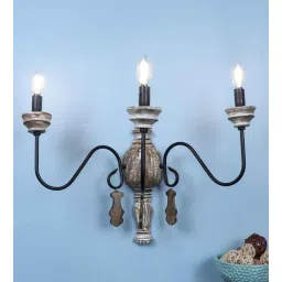 Bravia Brown and Black Wood and Iron Wall Light | E14 holder | without Bulb by Eliante by Jainsons Lights-picture-40