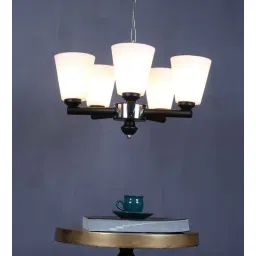 Nevia Black Iron Chandelier | E27 holder | without Bulb | Eliante by Jainsons Lights-picture-20