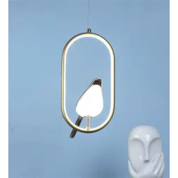 Parva Gold Iron Hanging Light | Inbuilt LED | by Eliante by Jainsons Lights-picture-19