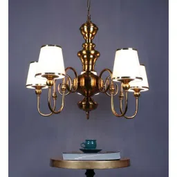 Serenna Antique Gold Iron Chandelier | E27 holder | without Bulb by Eliante by Jainsons Lights-picture-37