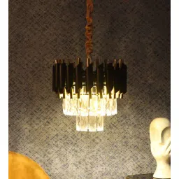 Torrica Black and Gold Iron CHANDELIERS by Eliante by Jainsons Lights-picture-30