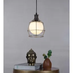 Xytrix Gold Iron Hanging Light | E27 holder | without Bulb | Eliante by Jainsons Lights-picture-32