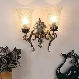 ELIANTE Sunny Antique Brass Aluminium Wall Lights -M-3008-2W - Without Bulb | by Jainsons Lights-picture-12