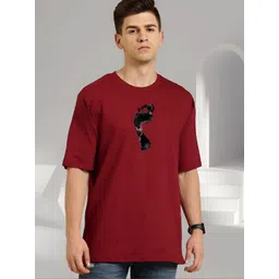 Elibolz Men Printed Drop-Shoulder Sleeves T-shirt-picture-38