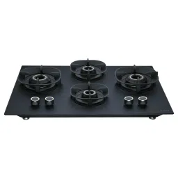 elica MATT CROWN FLEXI 470 LOTUS IND HD BRASS Glass Top 4 Burner Automatic Hob (Cast Iron Pan Support with Heat Guard, Matt Finish Black Glass)-picture-26