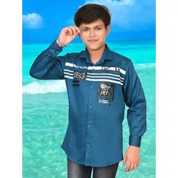 Eliq Boys Original Opaque Printed Formal Shirt-picture-23