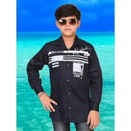Eliq Boys Original Opaque Printed Formal Shirt-picture-25