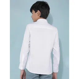 Eliq Boys Solid Original Fit Cotton Party Shirt With Bow Tie image 3