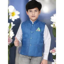 Eliq Mandarin Collar Corduroy Nehru Jacket-picture-16
