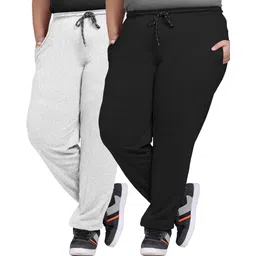 elite soul Pack of 2 Women Solid Multicolor Track Pants-picture-19