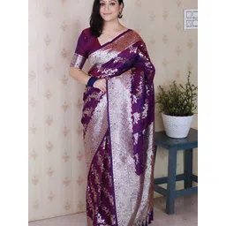 ELITE WEAVES Ethnic Motifs Woven Design Banarasi Saree-picture-41