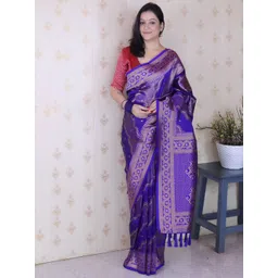 ELITE WEAVES Ethnic Motifs Woven Design Zari Saree-picture-17