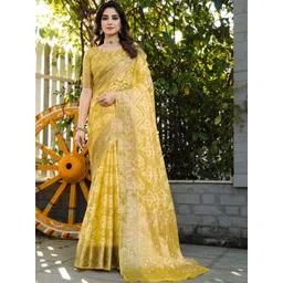 ELITE WEAVES Woven Design Zari Organza Patola Saree-picture-21
