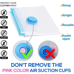 elitehome Vacuum Storage Bag, High Volume Vacuum Storage Bag Set of 4 with Pump Travel Storage Vacuum Bags image 2