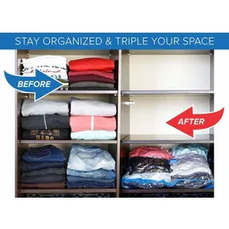 elitehome Vacuum Storage Bag, High Volume Vacuum Storage Bag Set of 4 with Pump Travel Storage Vacuum Bags image 4