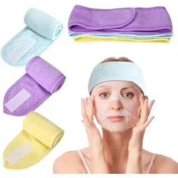 elitewave Women Facial Spa Headband, Adjustable Elastic Headband, Non-Slip Stretchable Washable Makeup Hair Band For Bath Shower Towel Wrap Head Bands Makeup Headband (Multicolor,Pack Of 3).-picture-30