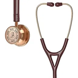 ELKO EL-190 Rose Gold edition CROSS III SS stainless steel dual head acoustic stethoscope | Adult & Pediatric Stethoscope with Double-sided Rose Gold Chestpiece | Two-Way PVC Tubing | Doctors & Medical Students (Brown)-picture-31