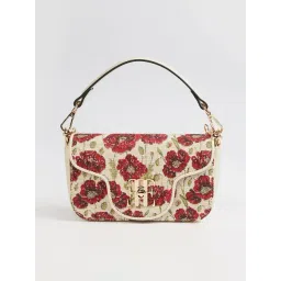 Elle Beige Printed Sling Handbag-picture-28