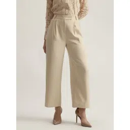Elle Beige Relaxed Fit Trousers-picture-44