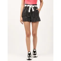 Elle Black & White Striped Shorts-picture-21