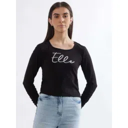 Elle Black Cotton Plain Top-picture-35