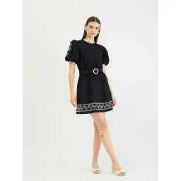 Elle Black Embroidery Dress image 4