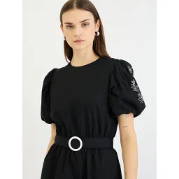 Elle Black Embroidery Dress image 5