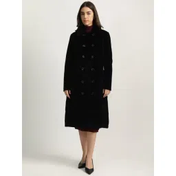 Elle Black Fitted Overcoat-picture-46