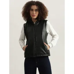 Elle Black Relaxed Fit Hooded Jacket-picture-22