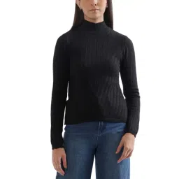 Elle Black Self Pattern Sweater-picture-11