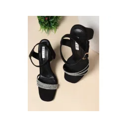 ELLE Black Women Buckle Sandals-picture-27