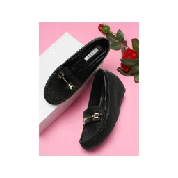 ELLE Black Women Slip On Loafers-picture-30