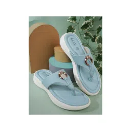 ELLE Blue Round Toe Party Wear Flats-picture-11