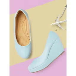 ELLE Blue Solid Wedges-picture-10