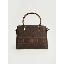 Elle Brown Printed Satchel Handbag-picture-41