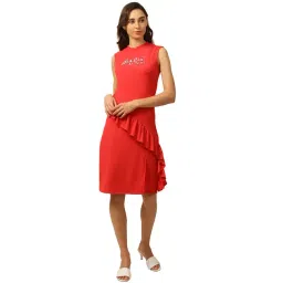 Elle Coral Printed Shift Dress-picture-19