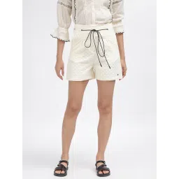 Elle Cream Relaxed Fit Shorts-picture-17