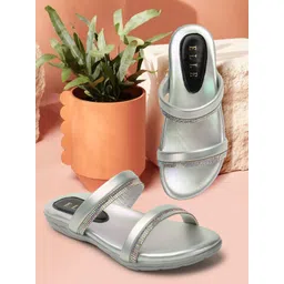 ELLE Embellished Open Toe Flats-picture-27