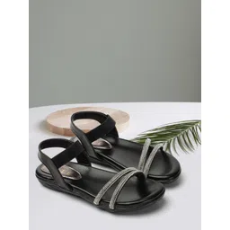 ELLE Embellished Open Toe Flats With Backstrap-picture-29