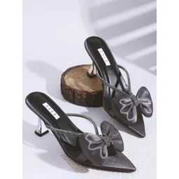 ELLE Embellished Party Stiletto Sandals with Bows-picture-21