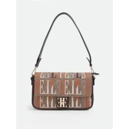 Elle Embroidered Brown Sling Handbag-picture-45