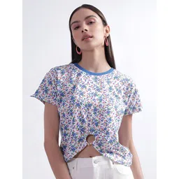 ELLE Ethnic Motifs Printed Crop Top-picture-19