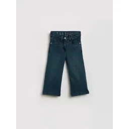Elle Girls Blue Oversized Solid Jeans-picture-41