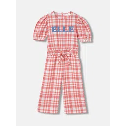 ELLE Girls Checked Basic Jumpsuit-picture-23