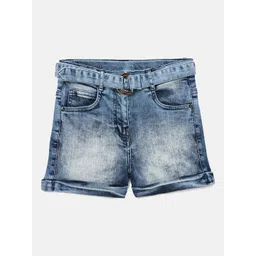 ELLE Girls Floral Printed Denim Shorts-picture-21