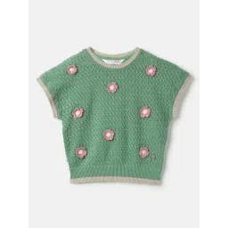 Elle Girls Green Boxy Fit Top-picture-34