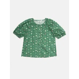Elle Girls Green Pure Cotton Top-picture-31