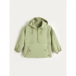 Elle Girls Green Textured Hoodie-picture-38