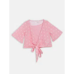 ELLE Girls Pink Printed Wrap Top-picture-29
